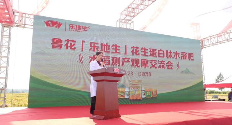 魯花“樂地生”花生蛋白肽水溶肥水稻測產(chǎn)觀摩會在江西萬年舉行