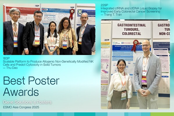Gene Solutions 圓滿收官 ESMO Asia 2025 大會，成功舉辦 AI 驅(qū)動多組學(xué)液態(tài)活檢專題研討會，并斬獲兩項(xiàng)最佳海報(bào)獎(jiǎng)