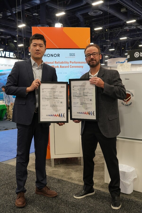 CES 2026：SGS授予榮耀 X Plus 2026筆記本電腦Performance Tested Mark