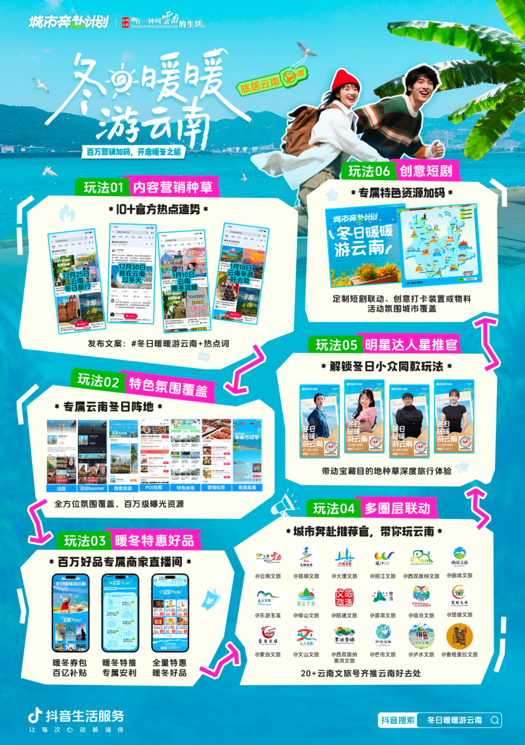 冬日暖暖游云南！抖音生活服務(wù)攜手云南文旅帶你奔赴20℃的治愈冬天