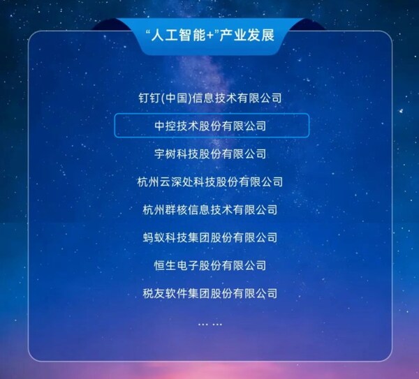 硬核實力：中控技術(shù)斬獲浙江省制造業(yè)單項冠軍與"AI+"先鋒等多項榮譽